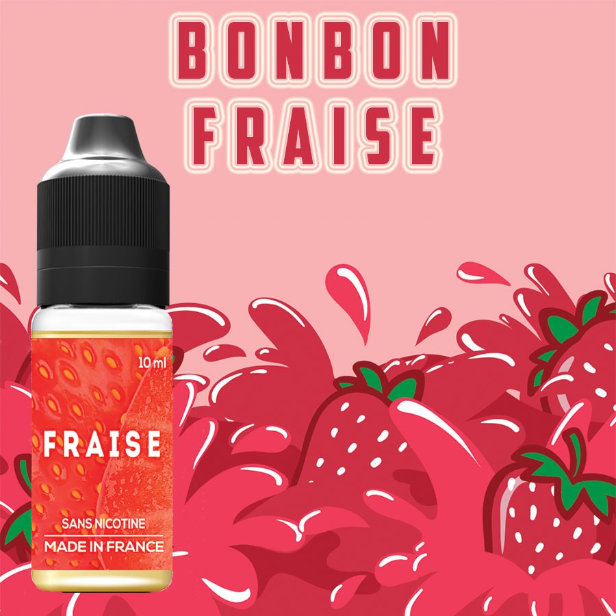 E-liquide BONBON FRAISE Saveur de fraise fraîchement enrobée de sucre